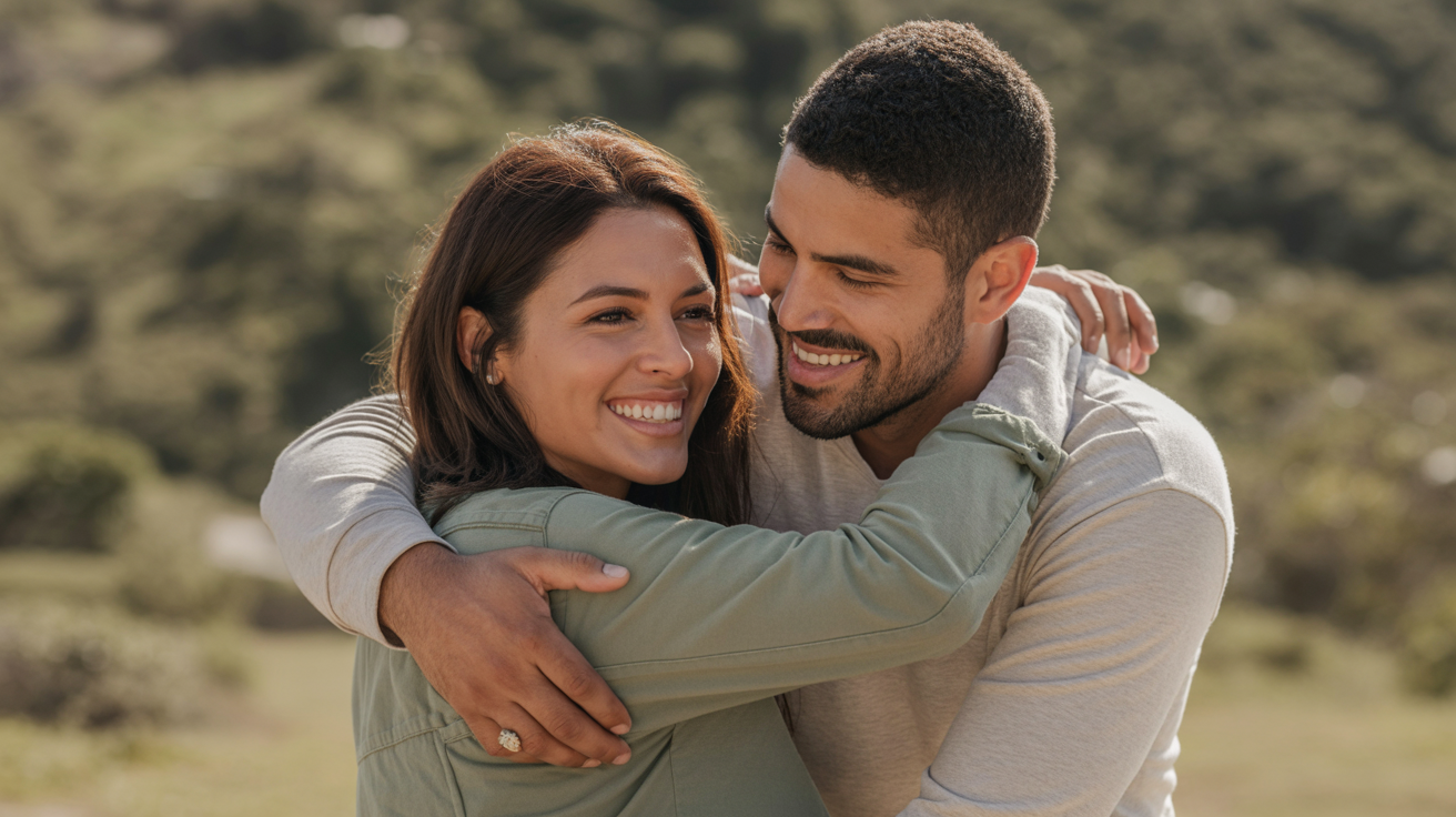 Casal feliz e saudável após transformação